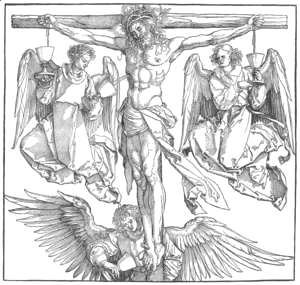 Albrecht Durer - Christ on the Cross with Three Angels