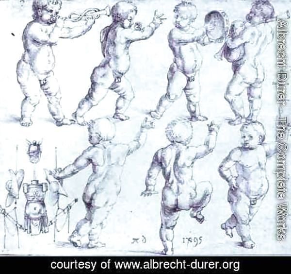 Albrecht Durer - Putti Dancing and Making Music