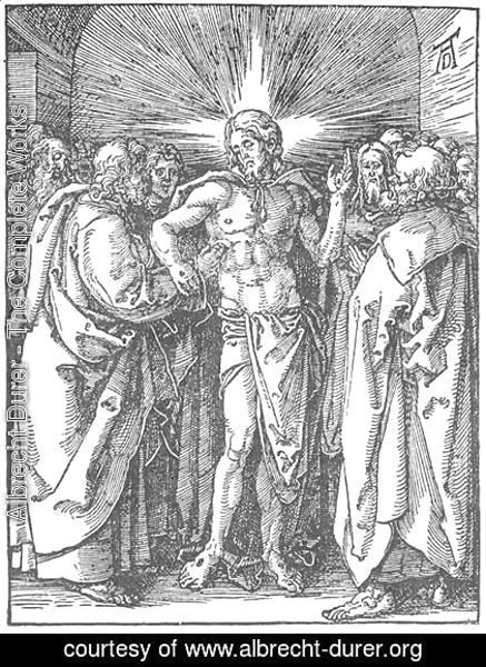 Albrecht Durer - Small Passion, 33. The Incredulity of St Thomas