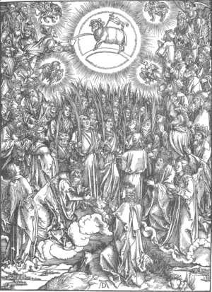 Albrecht Durer - The Revelation of St John, 13. The Adoration of the Lamb and the Hymn of the Chosen