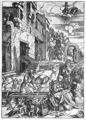 Albrecht Durer - Life of the Virgin 14. The Rest during the Flight to Egypt