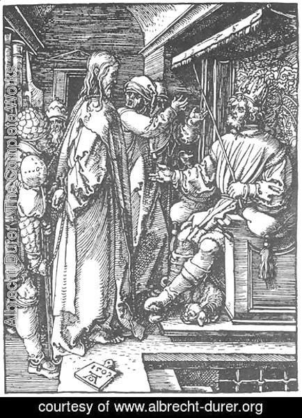 Albrecht Durer - Small Passion 16. Christ before Herod