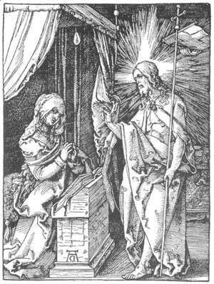 Albrecht Durer - Small Passion 30. Christ Appears to His Mother
