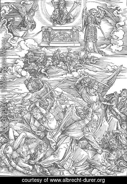 Albrecht Durer - The Revelation of St John 8. The Battle of the Angels
