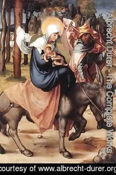 Albrecht Durer - The Seven Sorrows Of The Virgin The Flight Into Egypt 1496 X