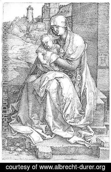 The Virgin And Child Seated By The Wall