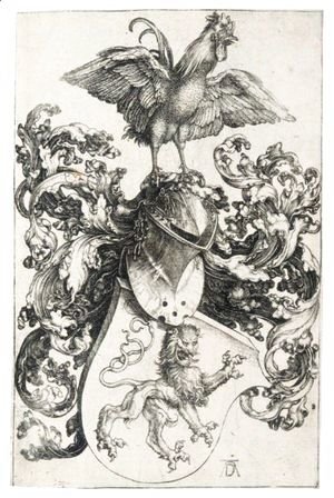 Albrecht Durer - The Coat Of Arms With A Cock