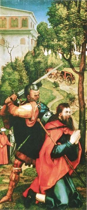 Albrecht Durer - Heller Altarpiece, scene of the martyrdom of St. James