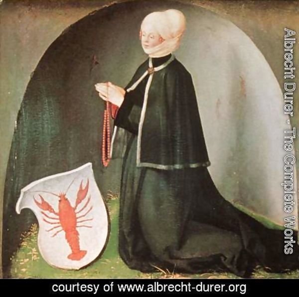 Albrecht Durer - Heller-Altar, Catherine Heller with Coat of Arms