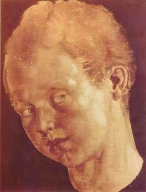 Albrecht Durer - Boy's head tilted to the left