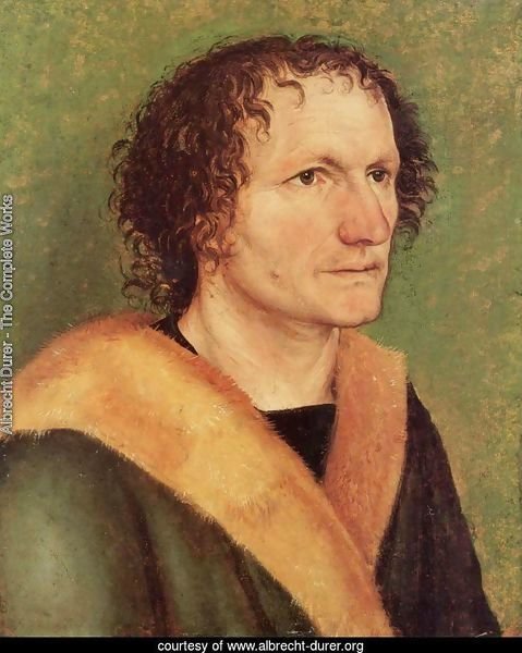 Male portrait in a green background