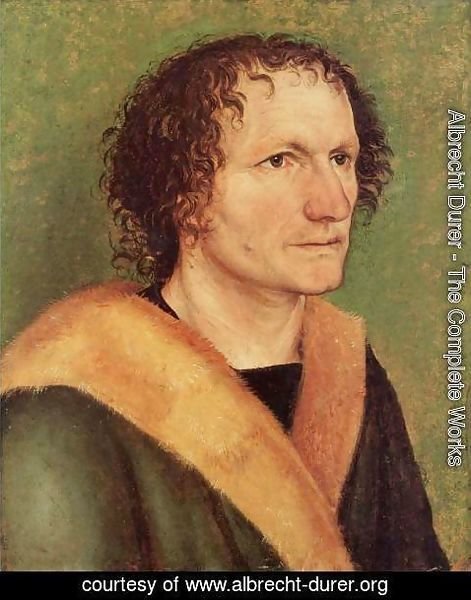 Albrecht Durer - Male portrait in a green background