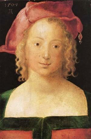 Portrait of a young girl with red cap