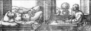 Albrecht Durer - Draughtsman Drawing a Recumbent Woman
