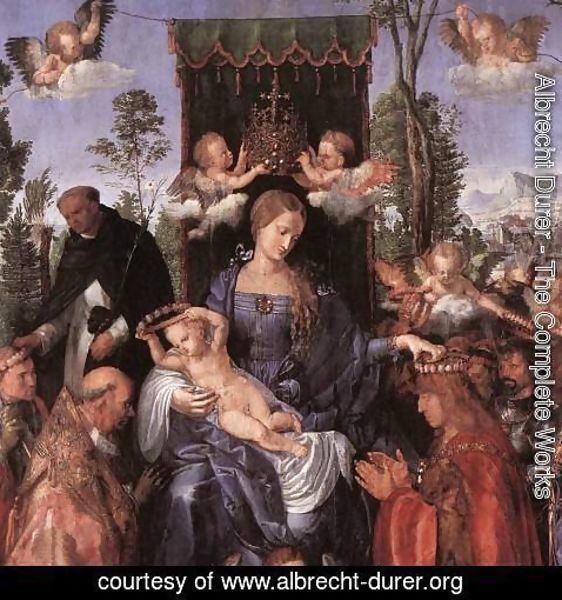 Albrecht Durer - The Lady of the festival du Rosaire(fragment)