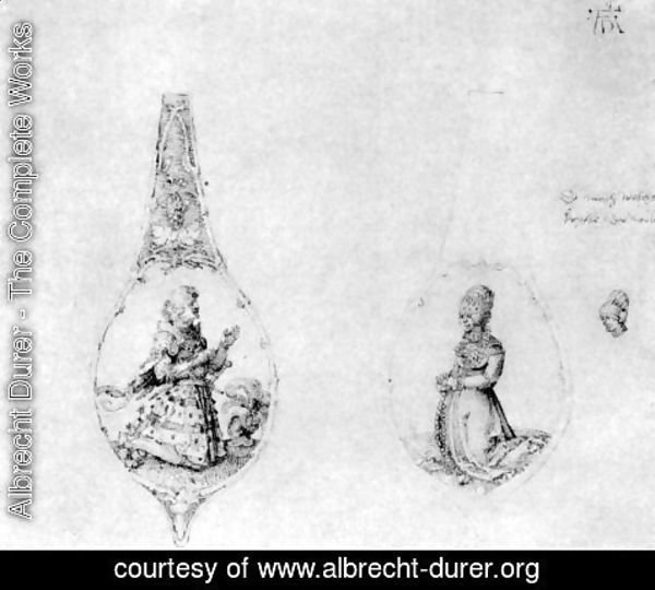Albrecht Durer - Ornaments for two spoons stalks