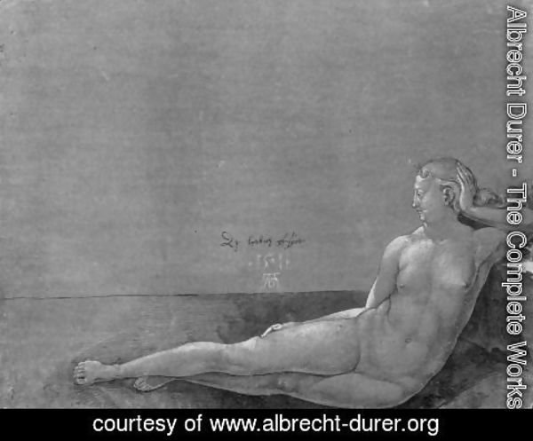 Albrecht Durer - Reclining female nude