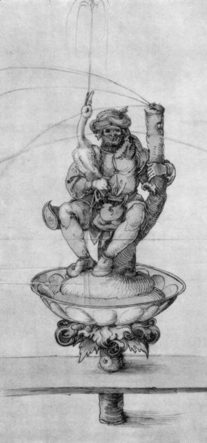 Albrecht Durer - Bauer goose with a fountain figure