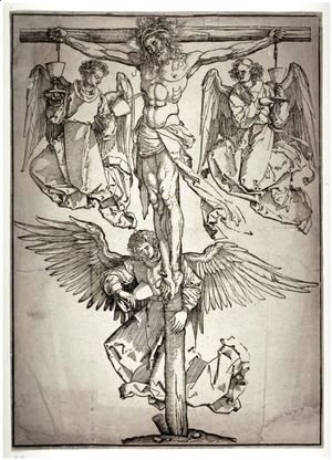 Albrecht Durer - Christ on the Cross with Three Angels 2