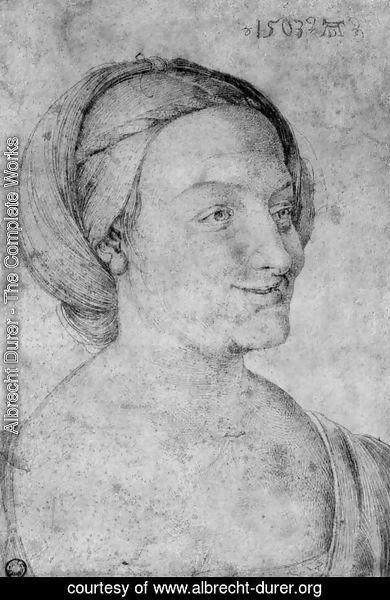 Albrecht Durer - Head of a smiling woman