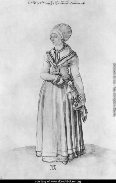 Nuremberg woman in house dress