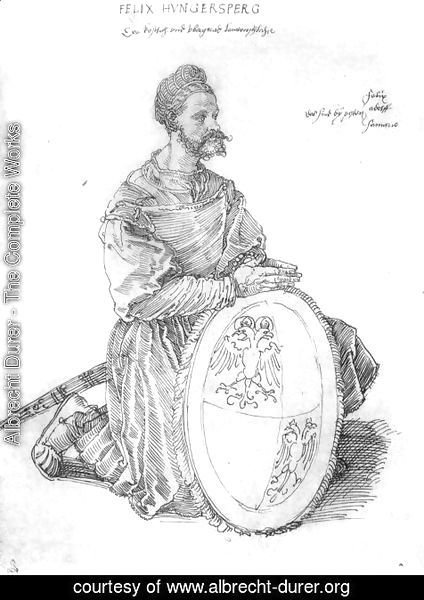 Albrecht Durer - Portrait of Captain Felix Hungersperg, kneeling