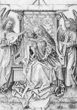 Albrecht Durer - Madonna and Child with musical angels