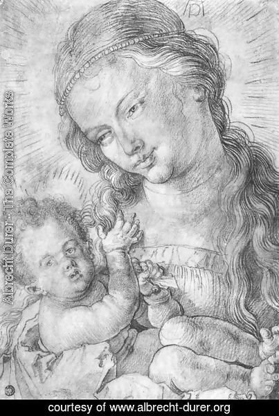 Albrecht Durer - Madonna and child in half length