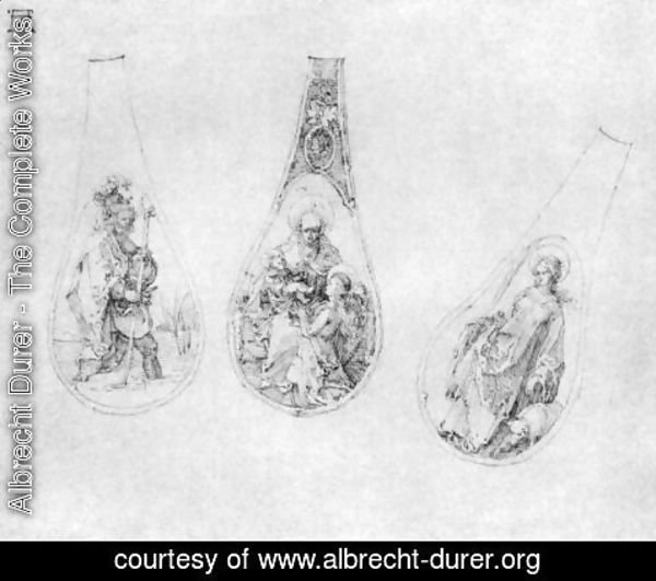 Albrecht Durer - Ornaments for three spoons stalks