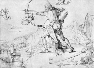 Albrecht Durer - Hercules and the birds symphalischen