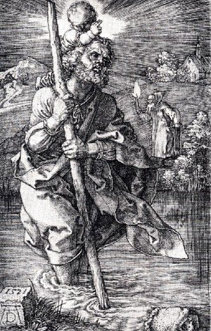 Albrecht Durer - St  Christopher Facing To The Right