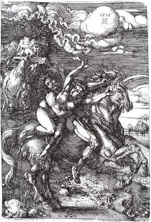 Albrecht Durer - Abduction Of Proserpine On A Unicorn