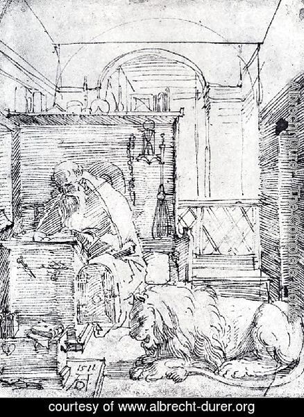 Albrecht Durer - St  Jerome In His Study