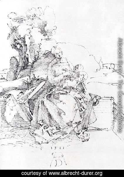 Albrecht Durer - The Madonna And Child On A Grassy Bank