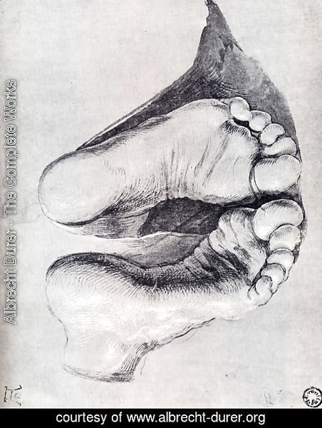 Albrecht Durer - Feet Of A Kneeling Man