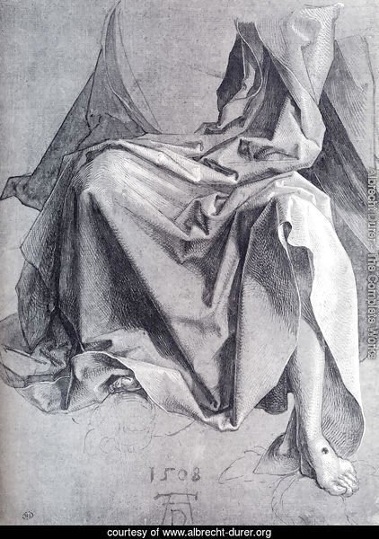 Study Of Drapery 1508 Drawing