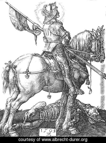Albrecht Durer - St  George On Horseback