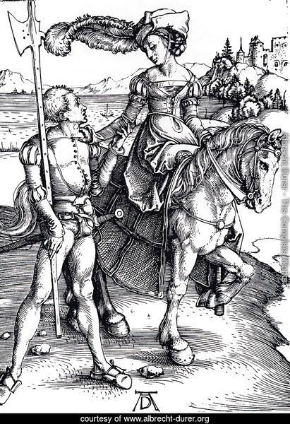 Lady On Horseback And Lansquenet