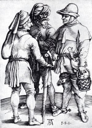 Three Peasants In Conversation