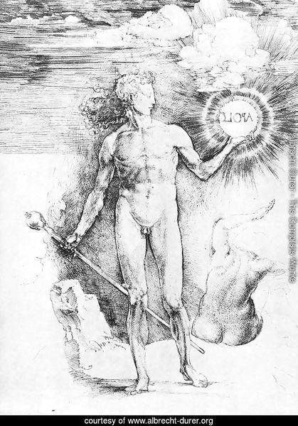 Apollo With The Solar Disc And Diana Trying To Shield Herself From The Rays With Her Uplifted Hand