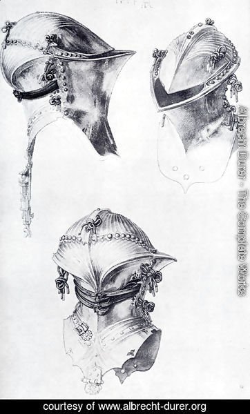 Albrecht Durer - Side  Front  And Back View Of A Helmet