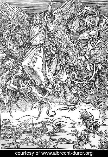 Albrecht Durer - St  Michaels Fight Against The Dragon