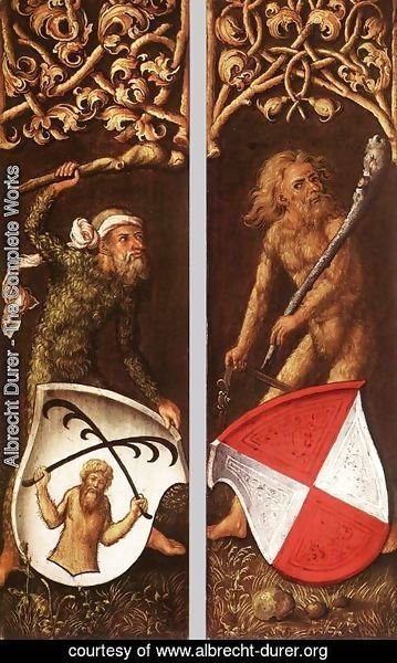 Albrecht Durer - Sylvan Men With Heraldic Shields