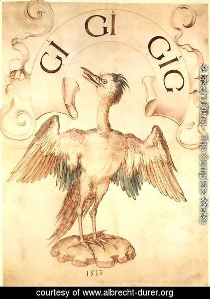 Albrecht Durer - Emblematic Design with a Crane