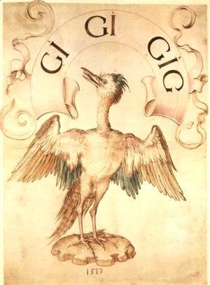 Albrecht Durer - Emblematic Design with a Crane